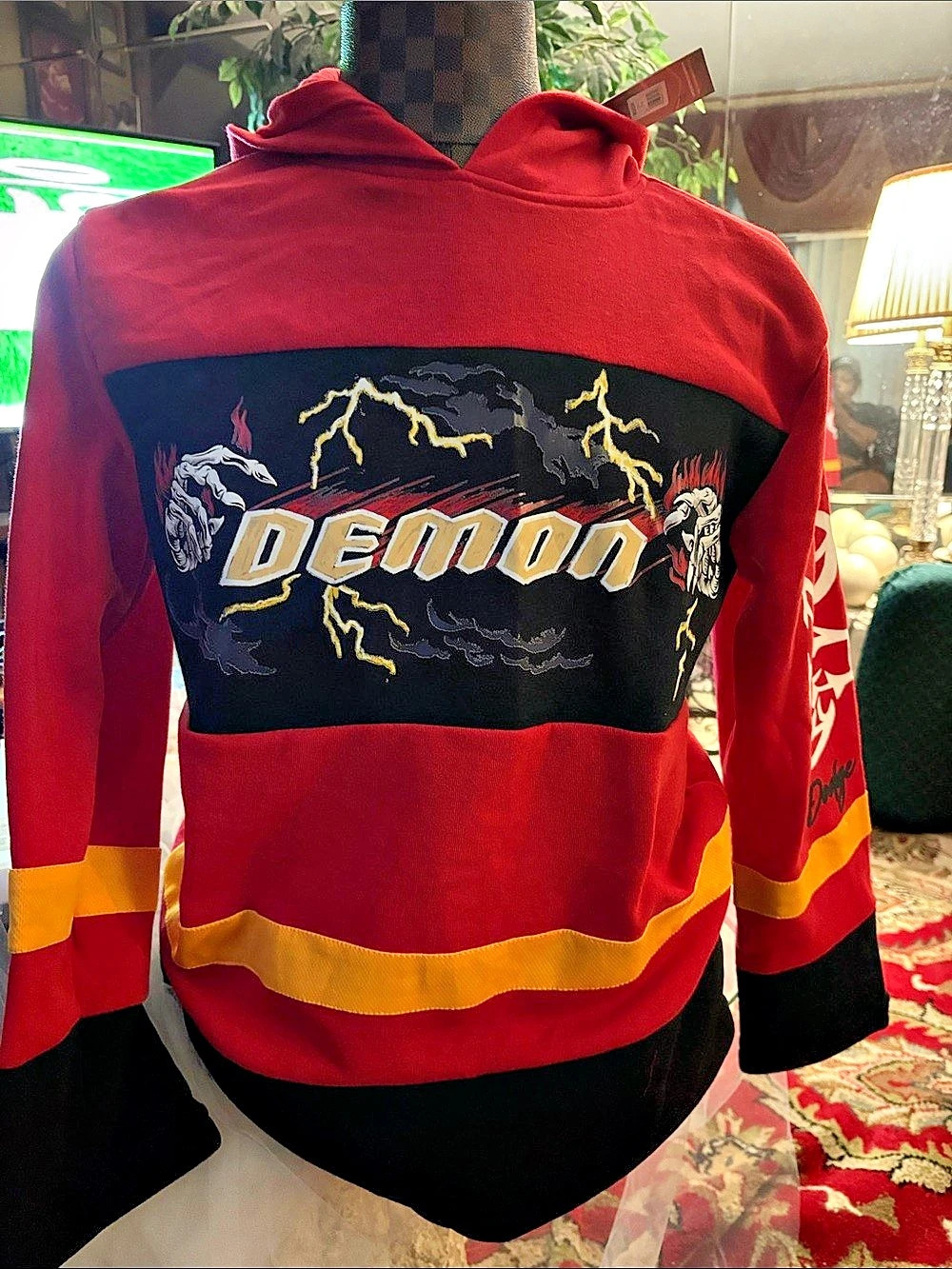 Dodge SRT Demon Hoodie Graphic Hoodie Red & Black